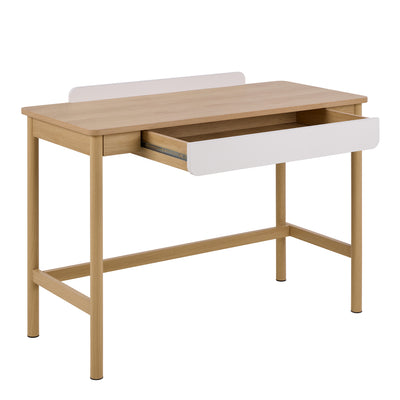 Alpena Office Desk in Oak & Beige