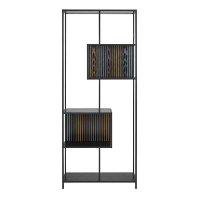 Seaford Bookcase with 5 Shelves in Black
