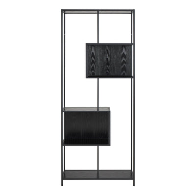 Seaford Bookcase with 5 Shelves in Black