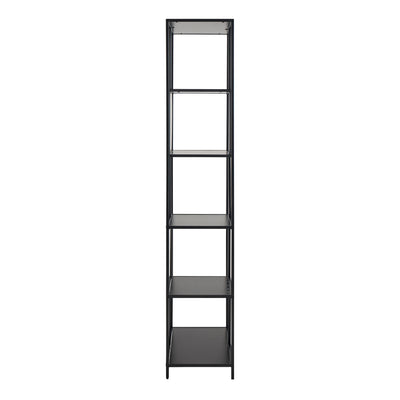 Seaford Bookcase with 5 Shelves in Black