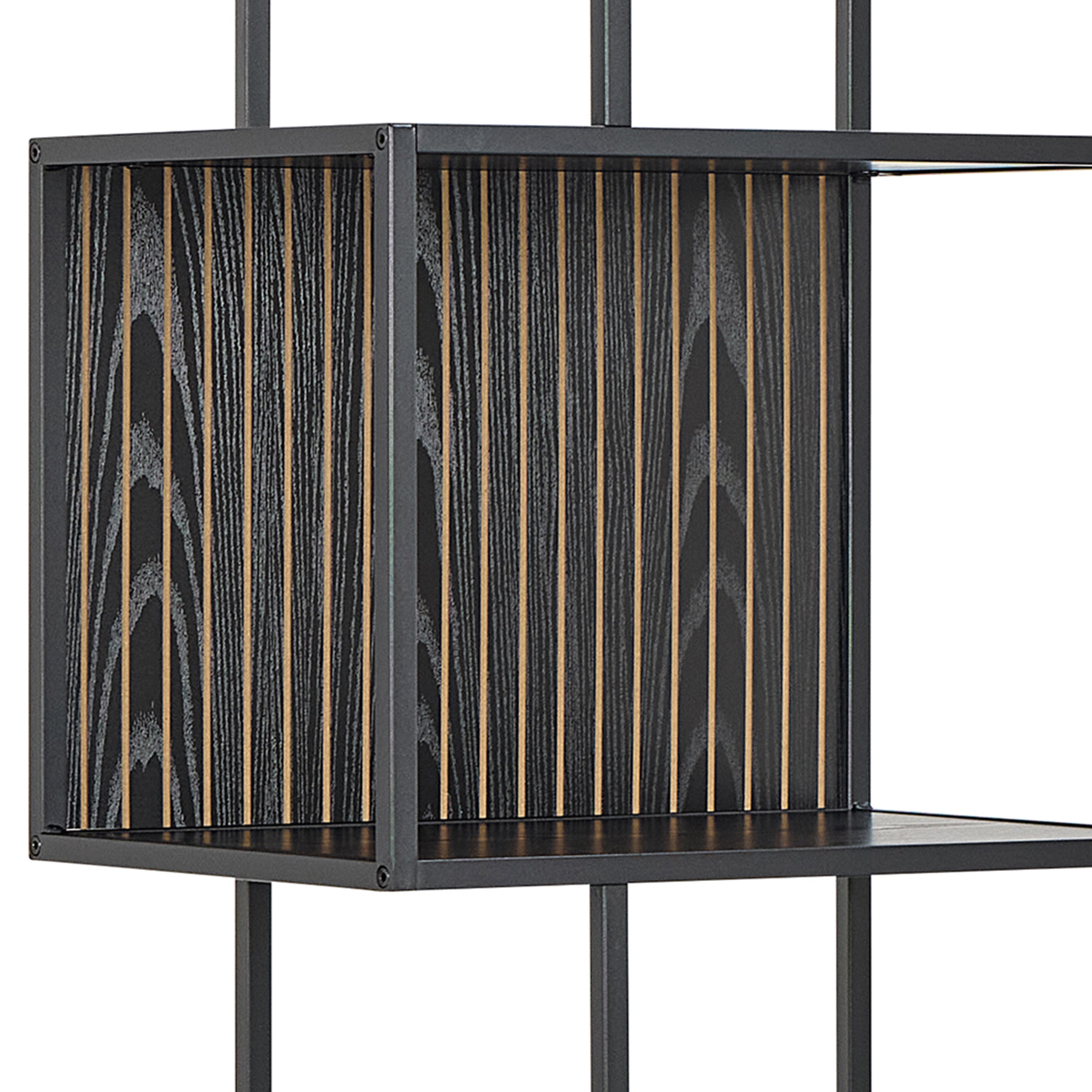 Seaford Bookcase with 5 Shelves in Black