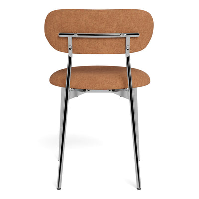 Lyric Dining Chair in Terracotta Fabric & Chrome Base (Set of 2)