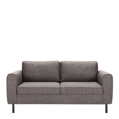 Omaha 2 Seater Sofa in Light Grey Brown Fabric – FTG, view 2