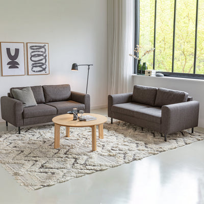 Omaha 2 Seater Sofa in Light Grey Brown Fabric – FTG, view 7