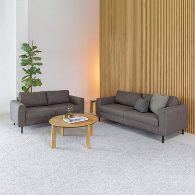 Omaha 3 Seater Sofa in Basel Light Grey Fabric – FTG, view 5