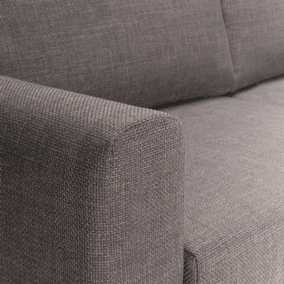 Omaha 3 Seater Sofa in Basel Light Grey Fabric – FTG, view 7