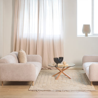 Westham 2.5 Seater Sofa in Fay Beige Fabric – FTG, view 5