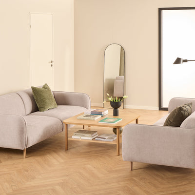 Westham 3 Seater Sofa in Fay Beige Fabric – FTG, view 5