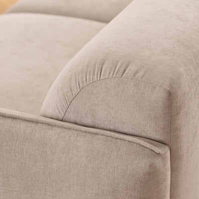 Westham 3 Seater Sofa in Fay Beige Fabric – FTG, view 8