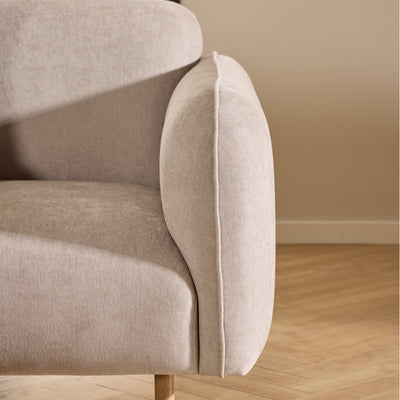 Westham 3 Seater Sofa in Fay Beige Fabric – FTG, view 9