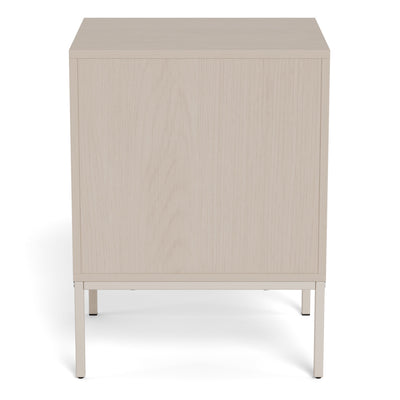 Palmdale Bedside Table with 2 Drawers in Grey