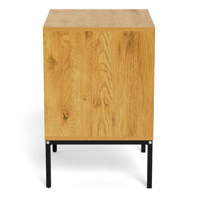 Palmdale Bedside Table with 2 Drawers in Wild Oak
