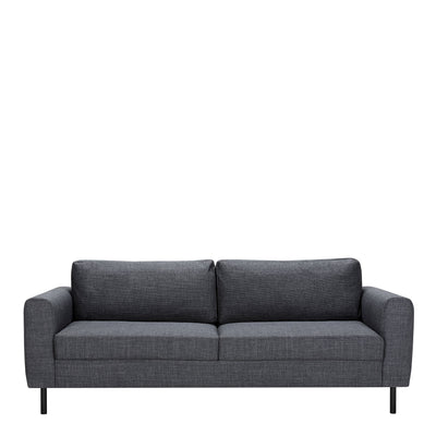 Omaha Set of 2 x 3 Seater Sofas in Basel Dark Grey Fabric – FTG, view 3