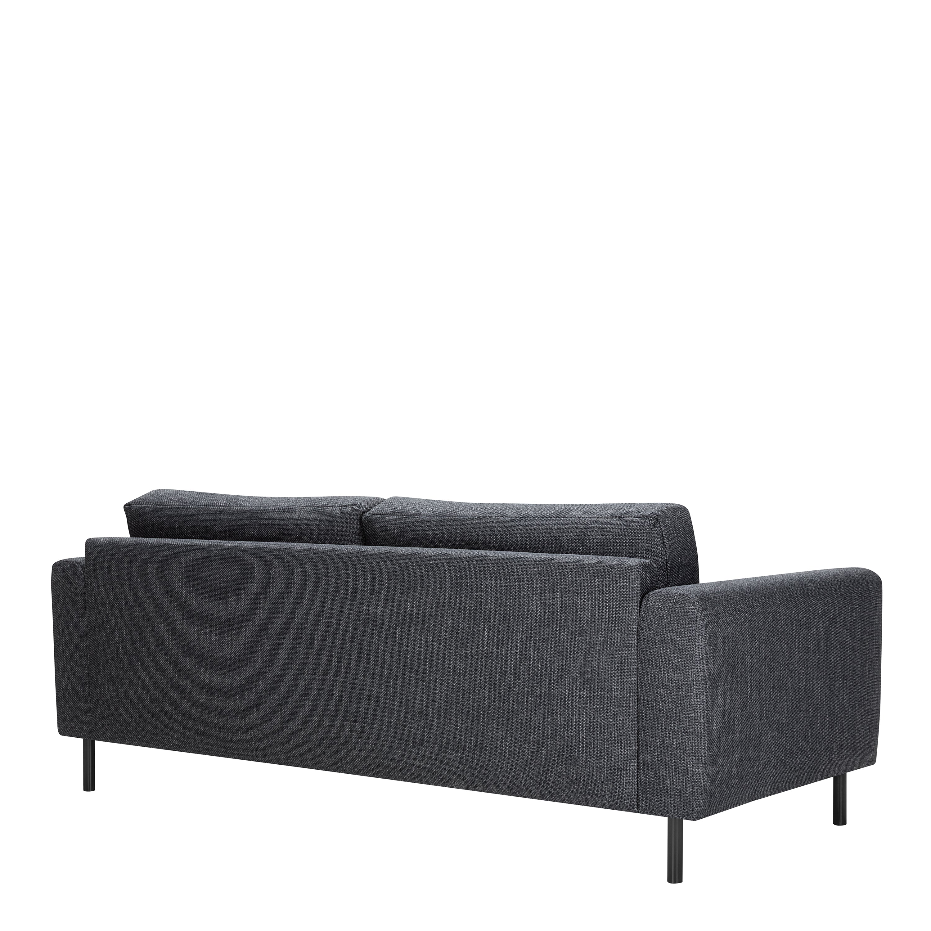 Omaha Set of 2 x 3 Seater Sofas in Basel Dark Grey Fabric – FTG, view 4