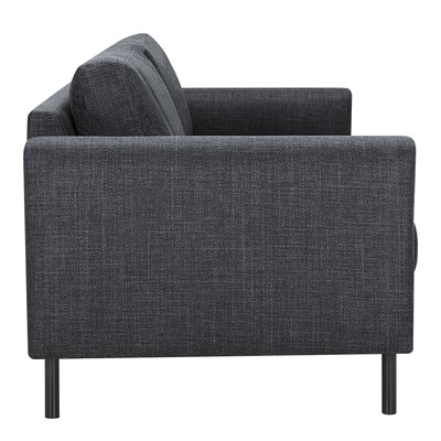 Omaha Set of 2 x 3 Seater Sofas in Basel Dark Grey Fabric – FTG, view 6