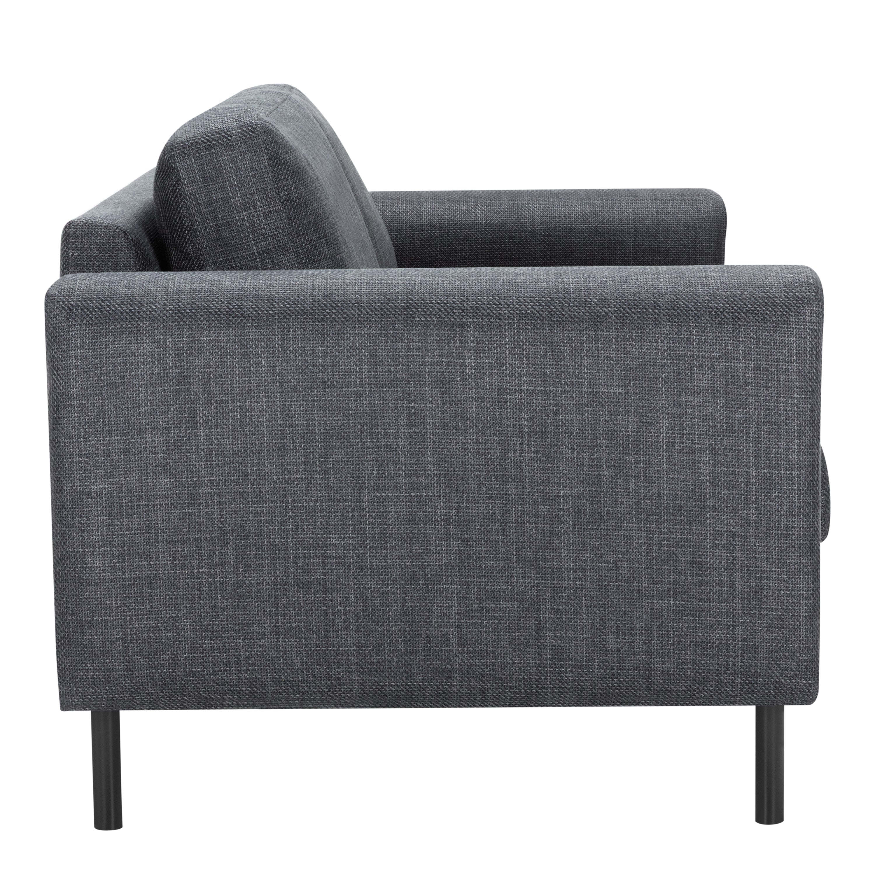 Omaha 2 + 3 Seater Sofa set in Basel Dark Grey Fabric – FTG, view 4