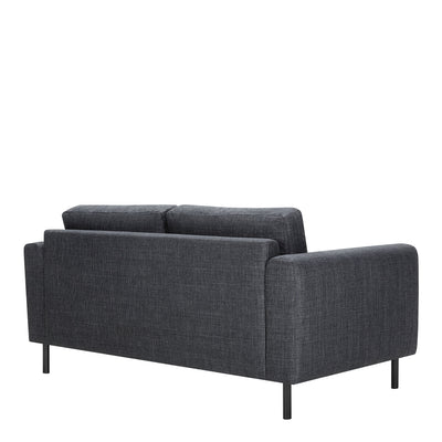 Omaha Set of 2 x 2 Seater Sofas in Basel Dark Grey Fabric – FTG, view 4