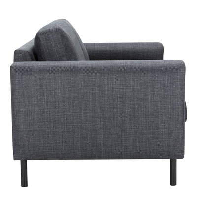 Omaha Set of 2 x 2 Seater Sofas in Basel Dark Grey Fabric – FTG, view 6