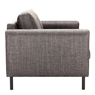Omaha Set of 2 x 2 Seater Sofas in Basel Light Grey Brown Fabric – FTG, view 6