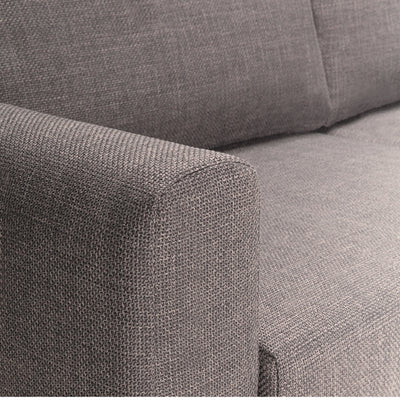 Omaha Set of 2 x 2 Seater Sofas in Basel Light Grey Brown Fabric – FTG, view 9