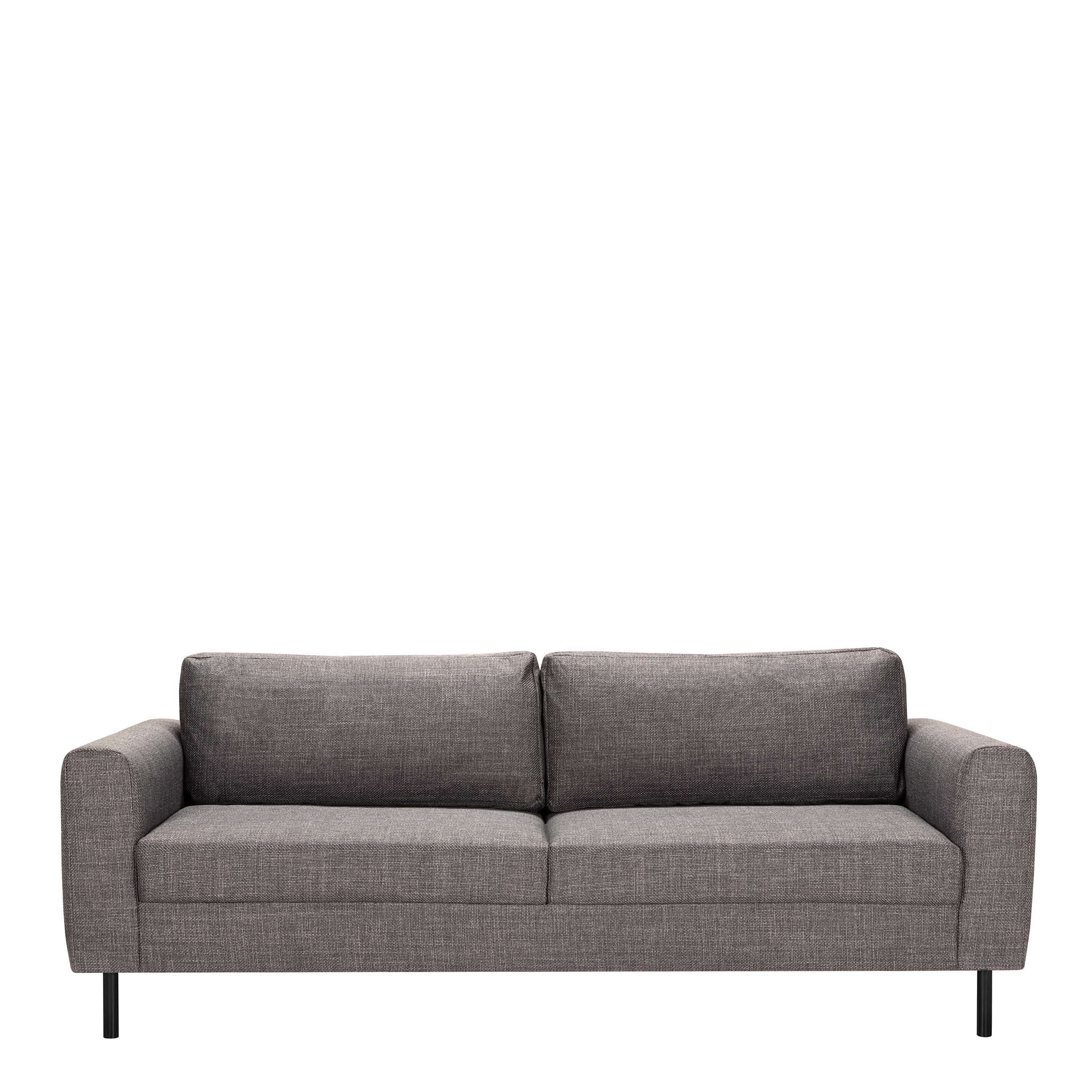 Omaha Set of 2 x 3 Seater Sofas in Basel Light Grey Brown Fabric – FTG, view 3