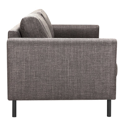 Omaha Set of 2 x 3 Seater Sofas in Basel Light Grey Brown Fabric – FTG, view 6
