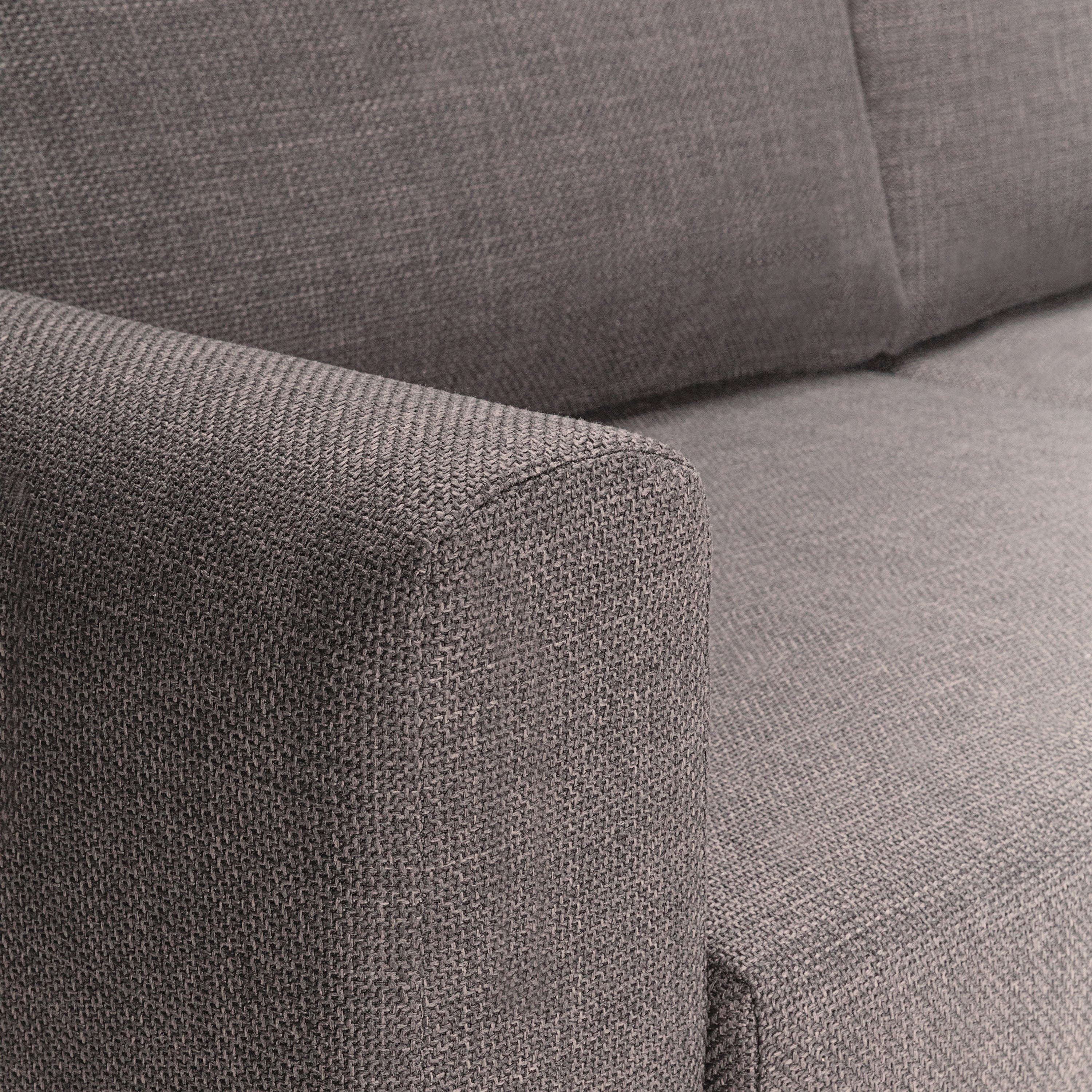 Omaha Set of 2 x 3 Seater Sofas in Basel Light Grey Brown Fabric – FTG, view 9