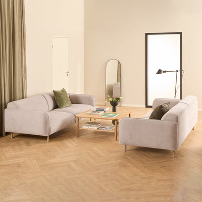 Westham Set of 2 x 3 Seater Sofas in Fay Beige Fabric – FTG