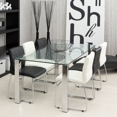 Kante Dining Table with Glass Top – FTG, view 3