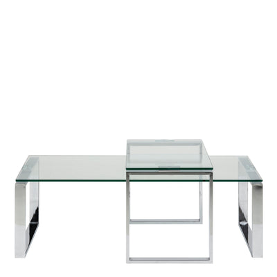 Katrine Coffee Table Set with Glass Top – FTG, view 2