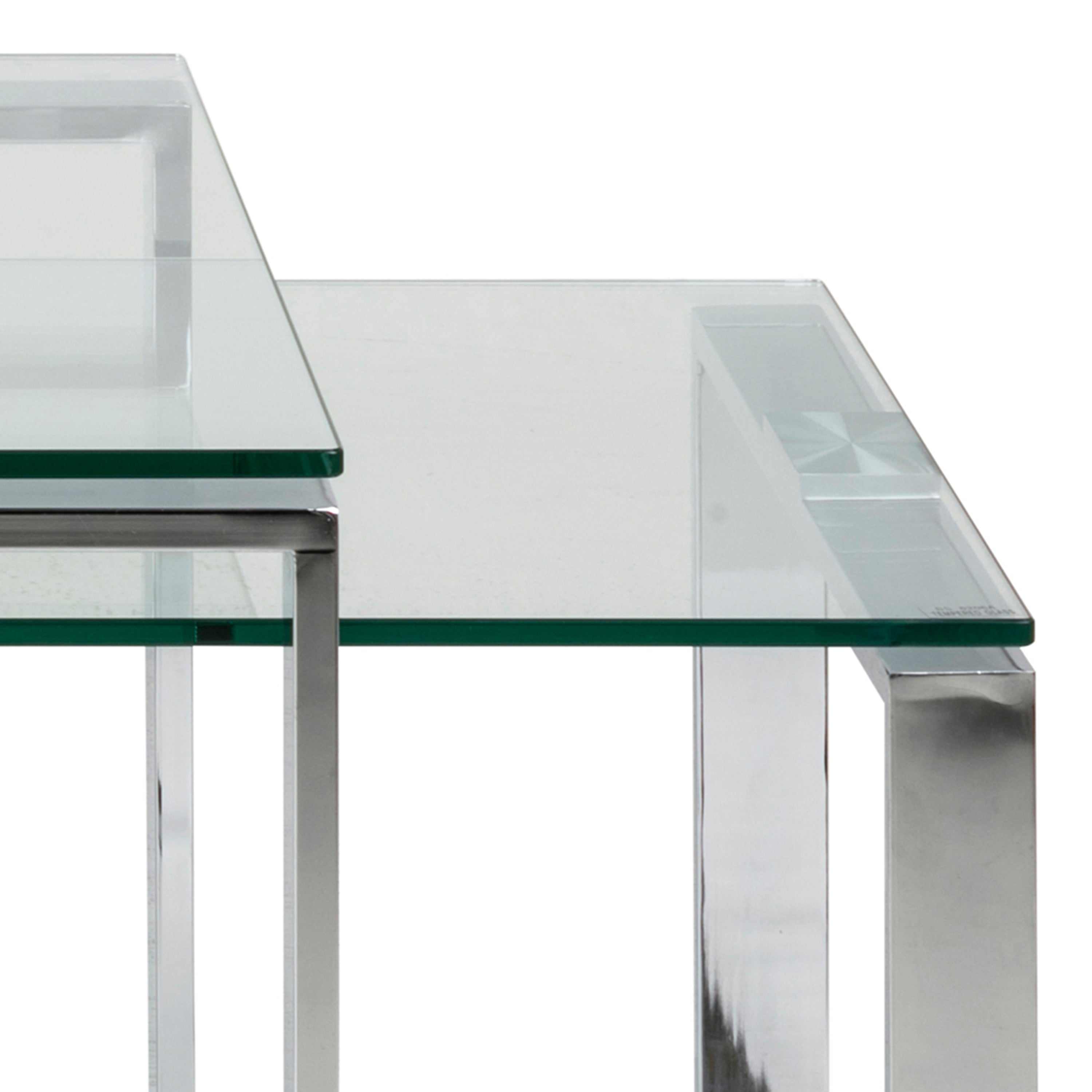 Katrine Coffee Table Set with Glass Top – FTG, view 6