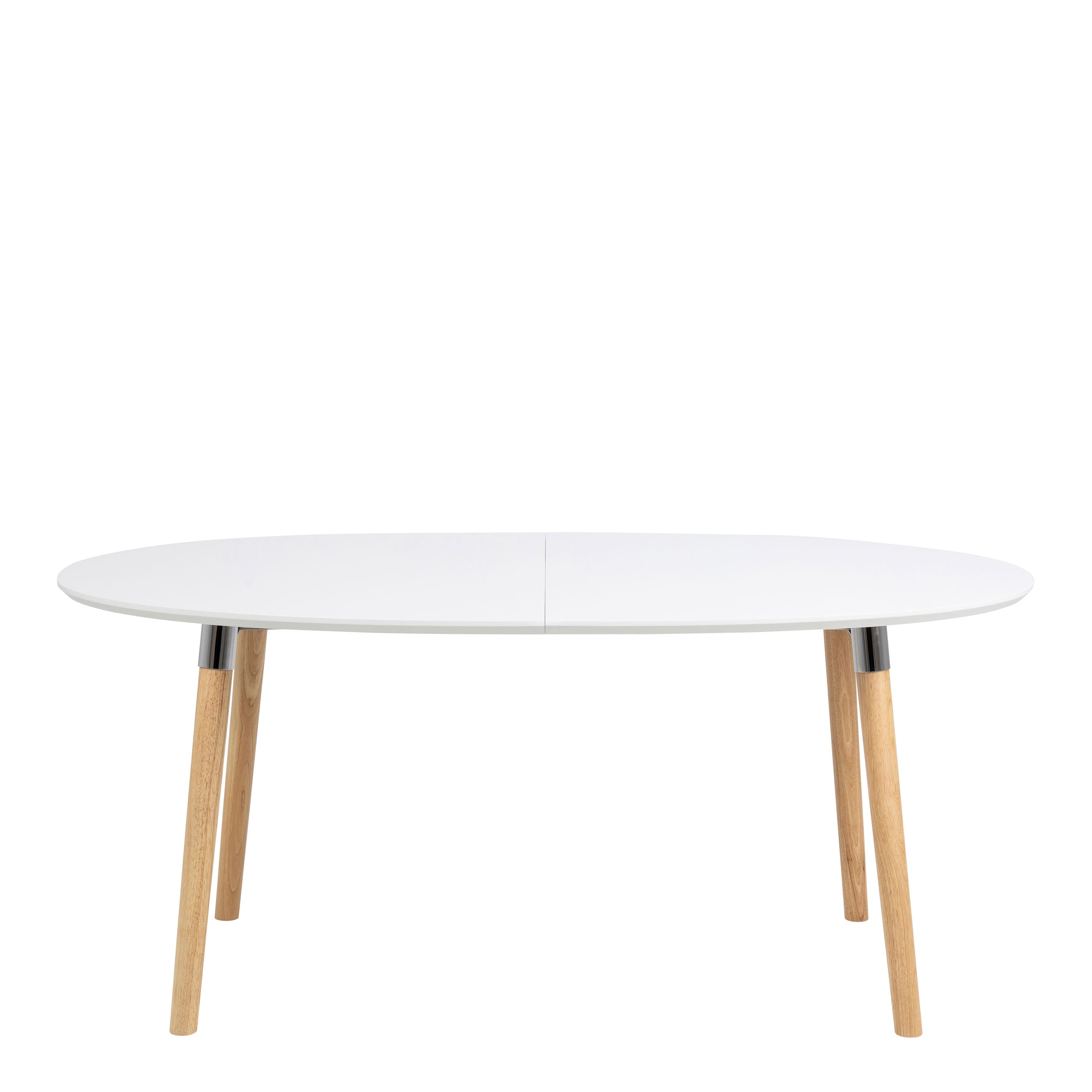 Belina Oval Dining Table in White & Oak – FTG, view 2