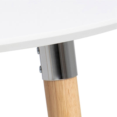 Belina Oval Dining Table in White & Oak – FTG, view 9