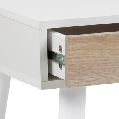 Neptun 3 Drawer Desk in White with 3 Oak Drawers – FTG, view 10