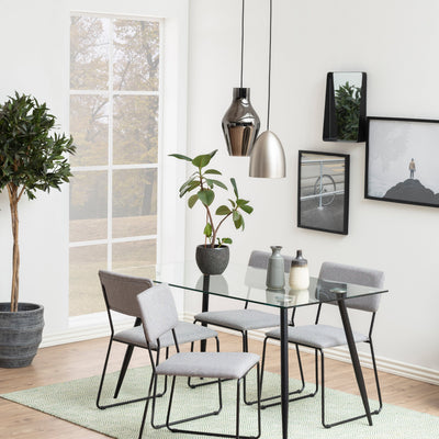 Wilma Dining Table with Glass Top – FTG, view 6