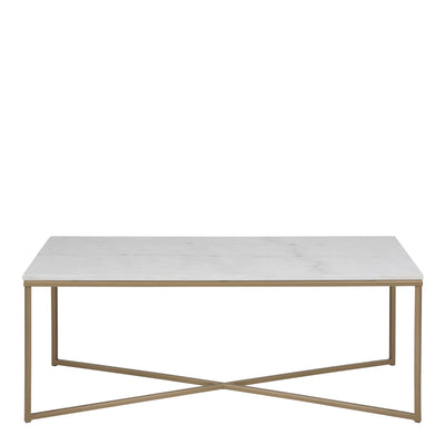 Alisma Coffee Table with White Marble Top – FTG, view 2