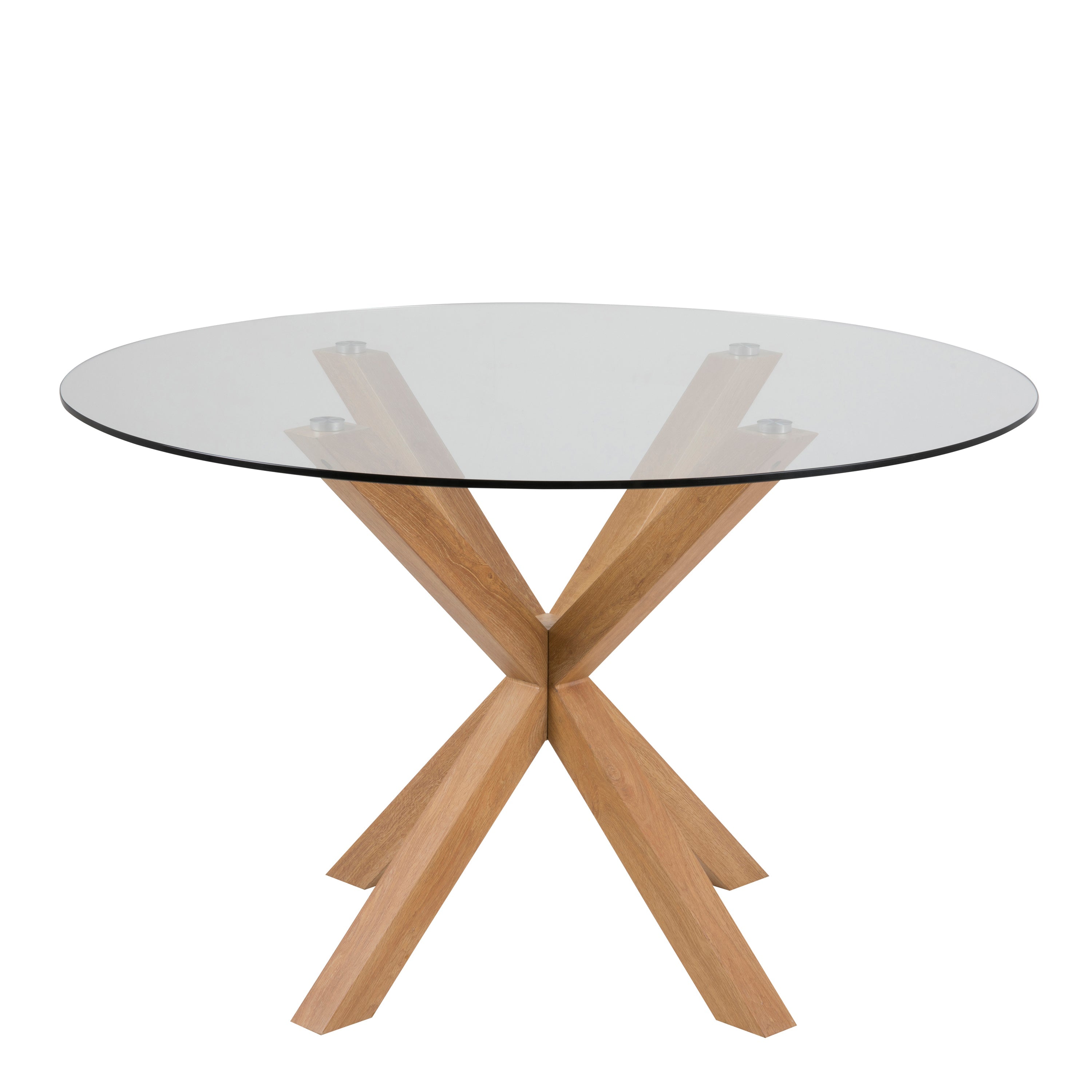 Heaven Round Dining Table with Glass Top 119x75.5cm – FTG, view 2