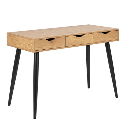 Neptun 3 Drawer Office Desk in Oak – FTG