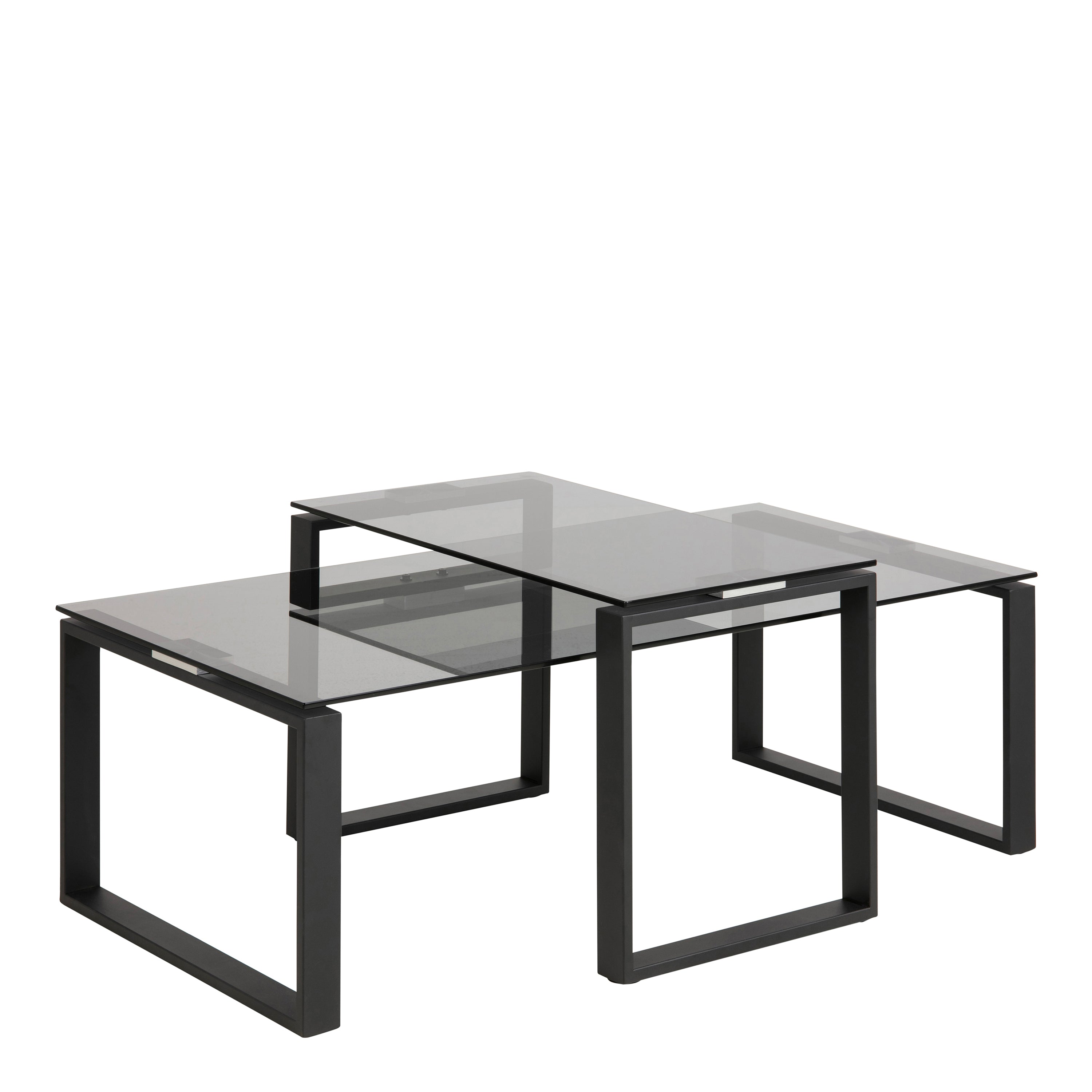 Katrine Coffee Table Set with Smoked Glass Top – FTG