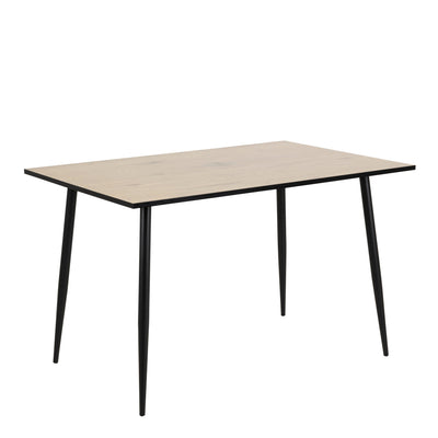 Wilma Dining Table with White Oak Top & Black Legs – FTG