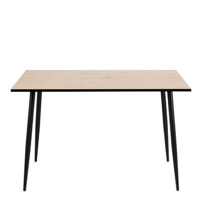 Wilma Dining Table with White Oak Top & Black Legs – FTG, view 2