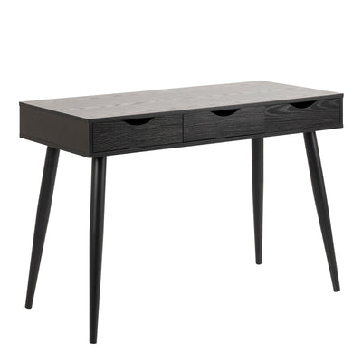 Neptun 3 Drawer Office Desk in Black – FTG