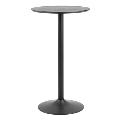 Ibiza Tall Round Bar Table with Black Ash Top and Matt Black Base – FTG