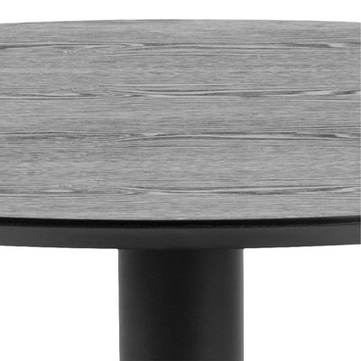Ibiza Small Round Caf̩ Table with Black Ash Top and Matt Black Base – FTG, view 7