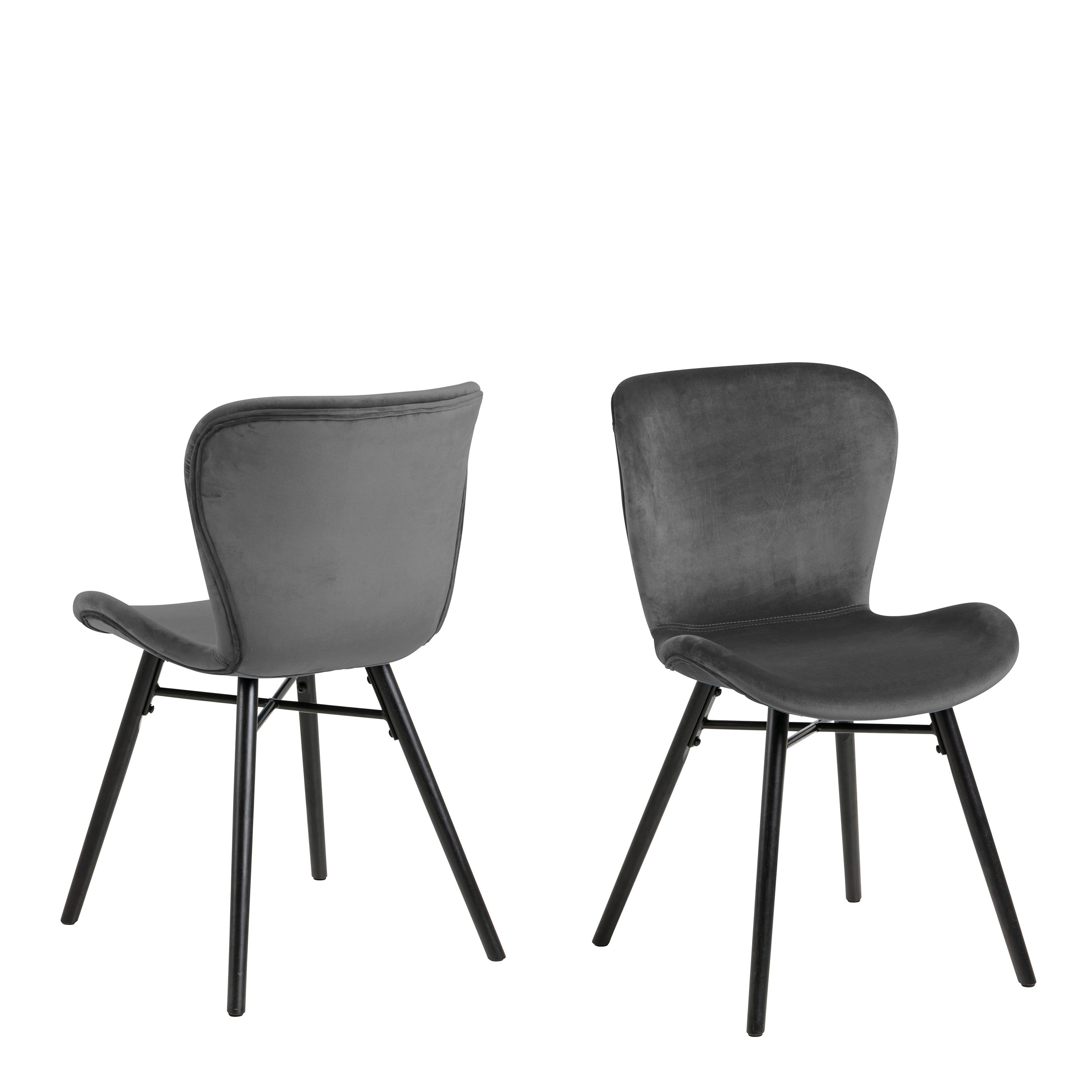 Batilda Dining Chair in Dark Grey Set of 2 – FTG