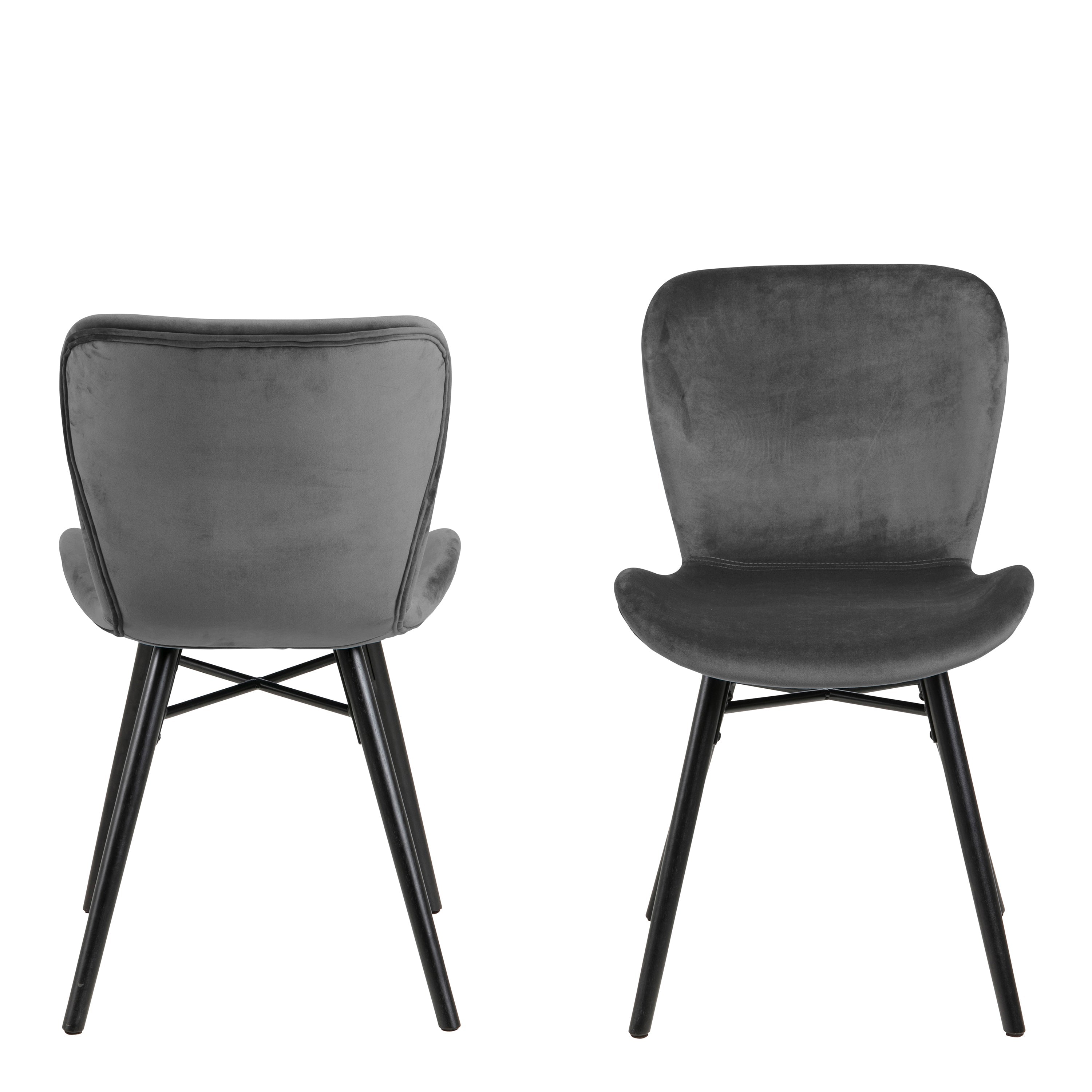 Batilda Dining Chair in Dark Grey Set of 2 – FTG, view 2