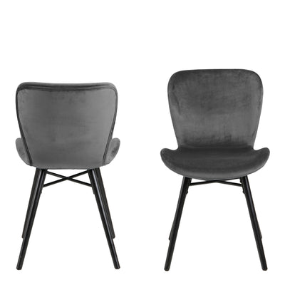 Batilda Dining Chair in Dark Grey Set of 2 – FTG, view 2