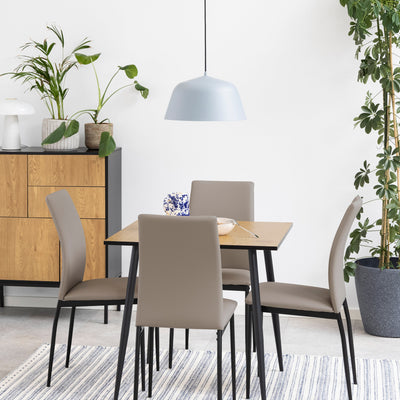 Wilma Small Dining Table in Oak & Black Legs – FTG, view 3