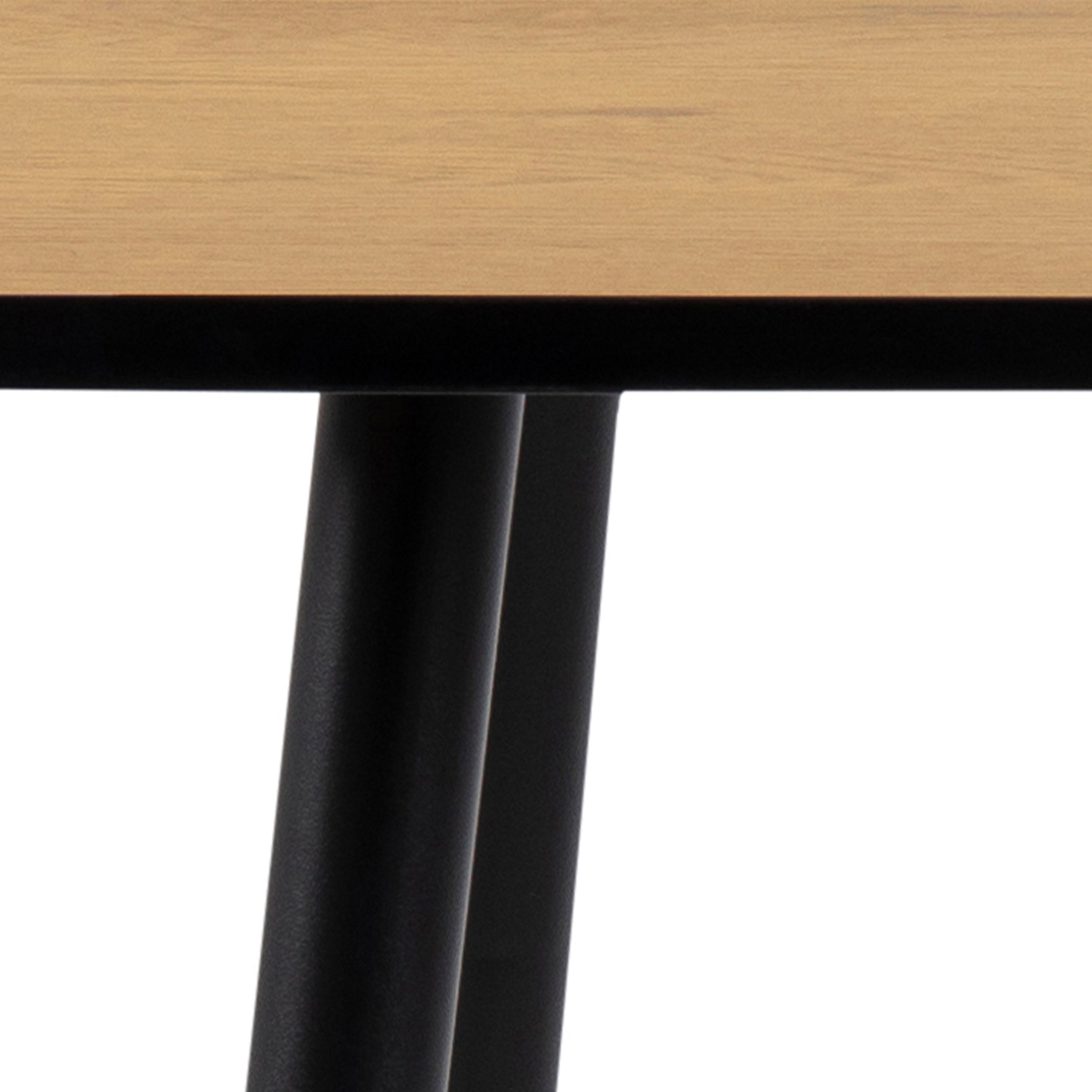Wilma Small Dining Table in Oak & Black Legs – FTG, view 7