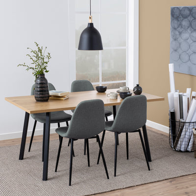 Cenny Dining Table in Oak & Black – FTG, view 3